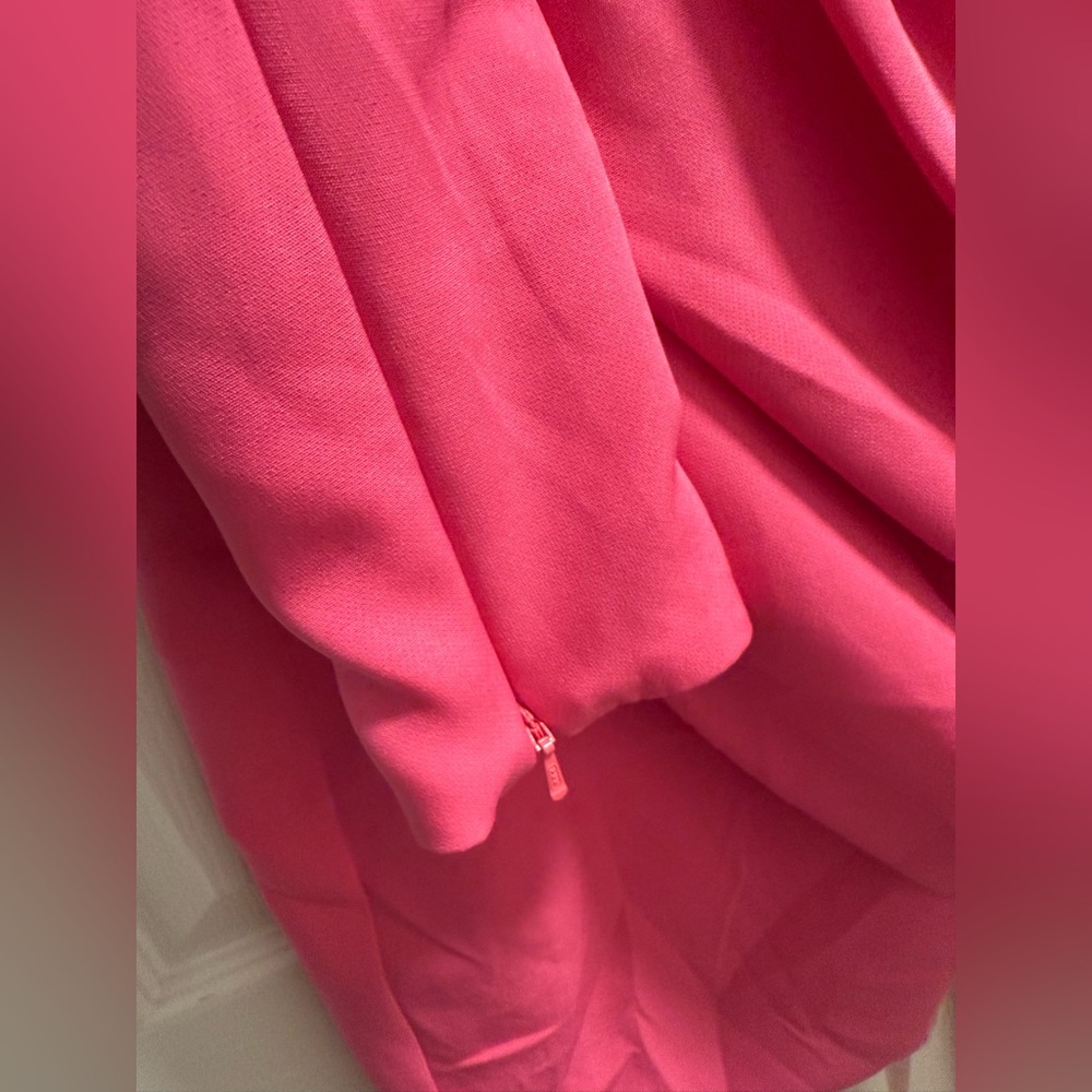 Ieena for Mac Duggal - 26704 Long Sleeve Pink Mini Dress - Size 4 - Picture 6 of 10